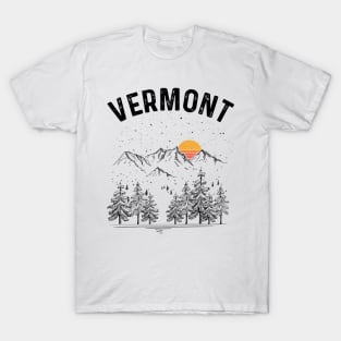 Vermont State Vintage Retro T-Shirt